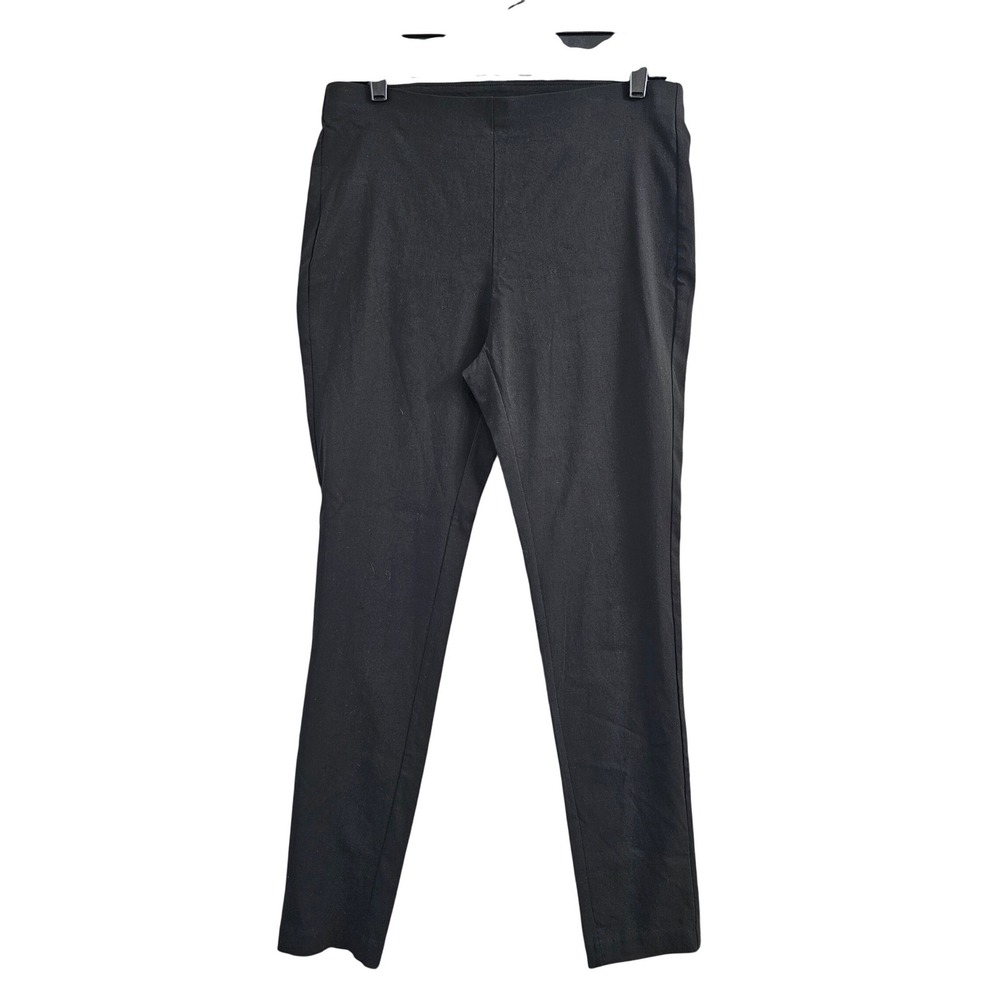 Michael Kors Pants Women's L Black Solid Slim Leg Pull On Stretch Ponte Trousers